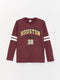 Crew Neck Printed Long Sleeve Boy T-shirt
